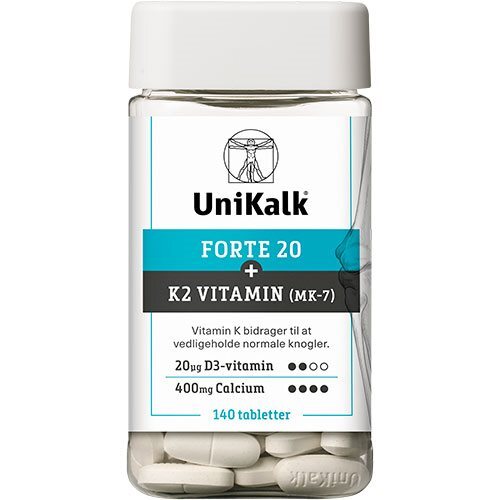Unikalk Forte K2   140 Tabletter