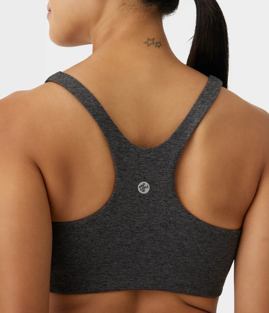 Manduka  Quot Dhara Quot  Scoop Bra  Phantom Heather
