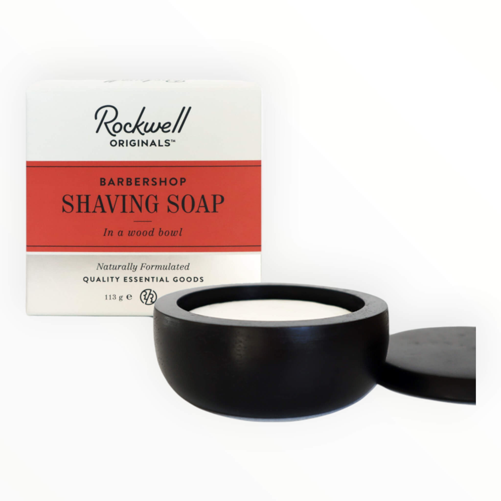 Rockwell Razors Barbersæbe I Træskål  Barbershop Scent  113 Gr