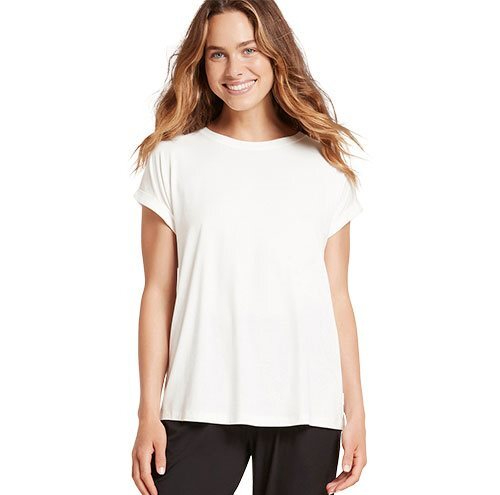Boody Downtime Lounge Top Hvid Str  L