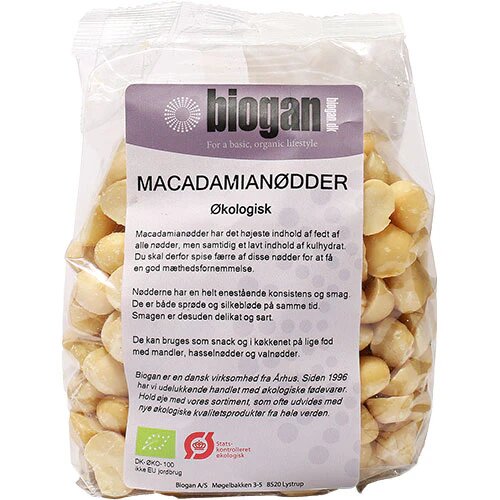 Macadamianødder Rå økoloigsk   400 Gram