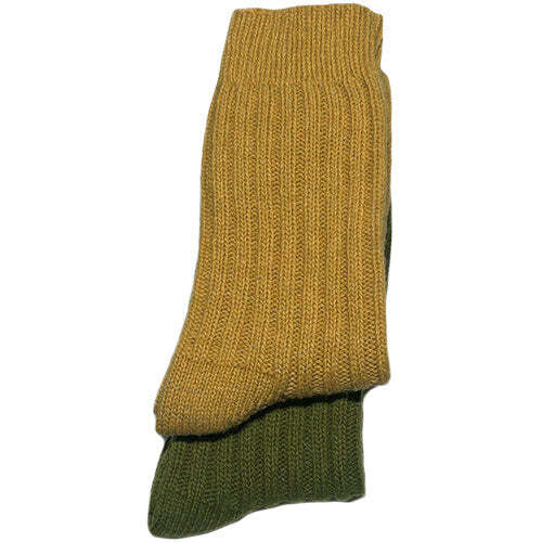 Tykke Merinostrømper Mustard Green Str 39 42 1 Par