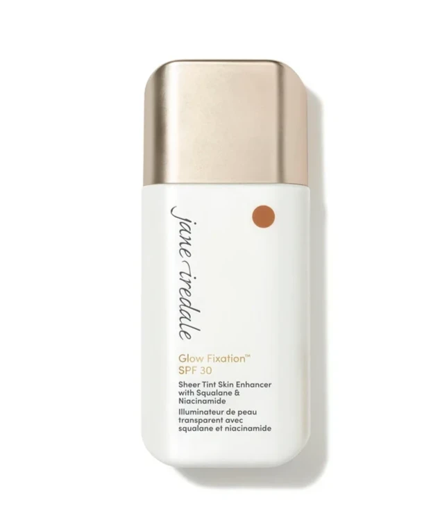 Jane Iredale Glow Fixation Spf 30 Sheer Tint   Medium To Medium Dark  40ml