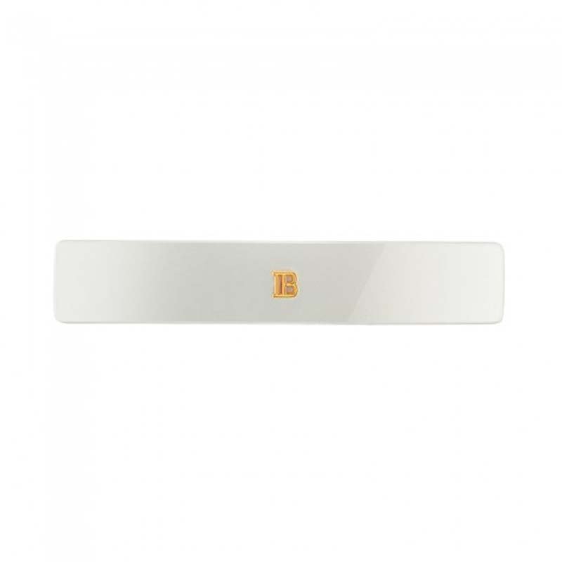 Balmain Cellulose Acetate Barrette Pour Cheveux Medium White