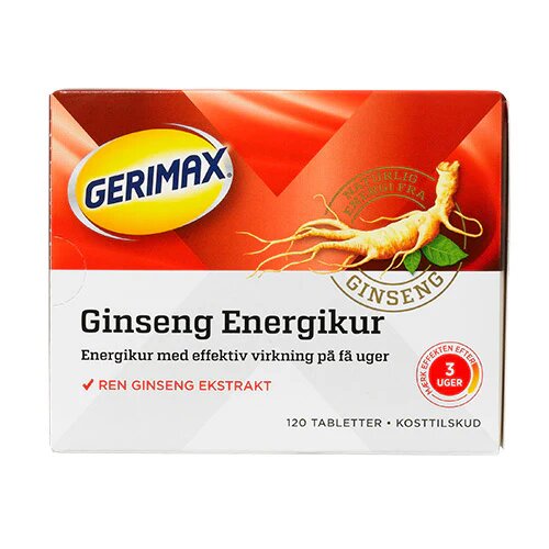Gerimax Ginseng Energikur   120 Tabletter